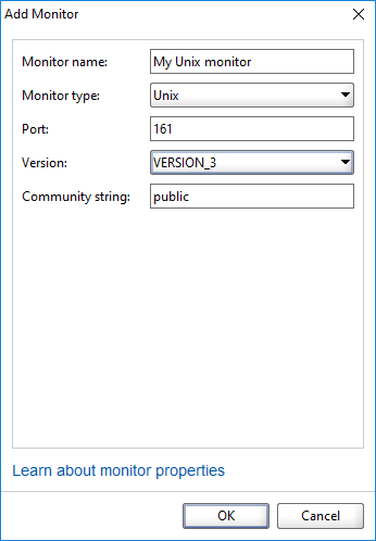 API load testing with ReadyAPI: The Add Monitor Dialog