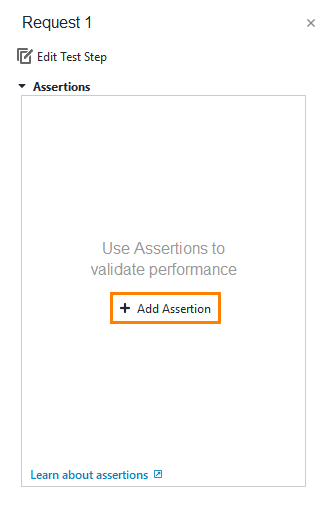 API load testing with ReadyAPI: Add Assertion