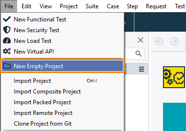 New Empty Project command