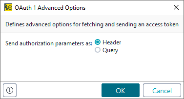 OAuth 1 Advanced Options