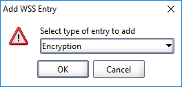Creating the encryption entry