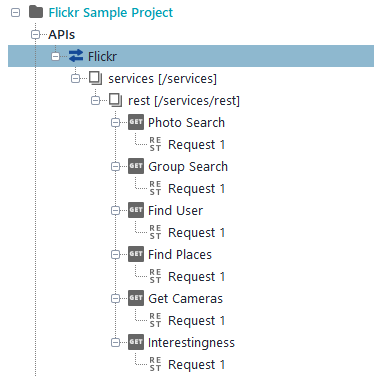 Flickr API sample project structure