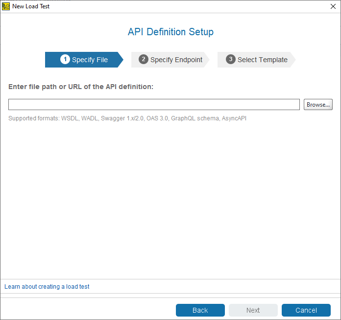 ReadyAPI: Specifying the API definition