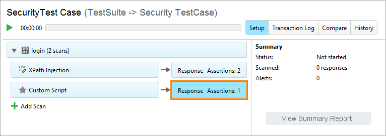 ReadyAPI: Security scan assertions