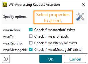 ReadyAPI: Configuring the WS-Addresing Request assertion