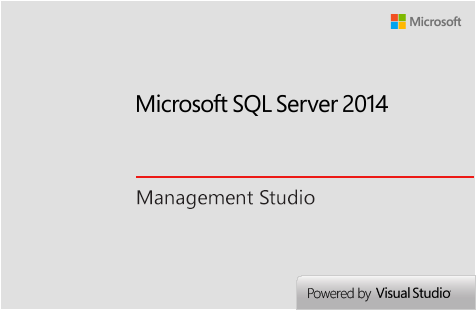 SQL Server Management Studio: Splash screen