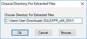 MS SQL Express extraction