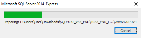 MS SQL extraction in progress