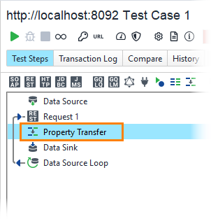 ReadyAPI: The test case with a property transfer test step