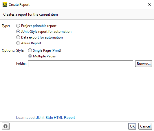 ReadyAPI: Creating the JUnit-style HTML report