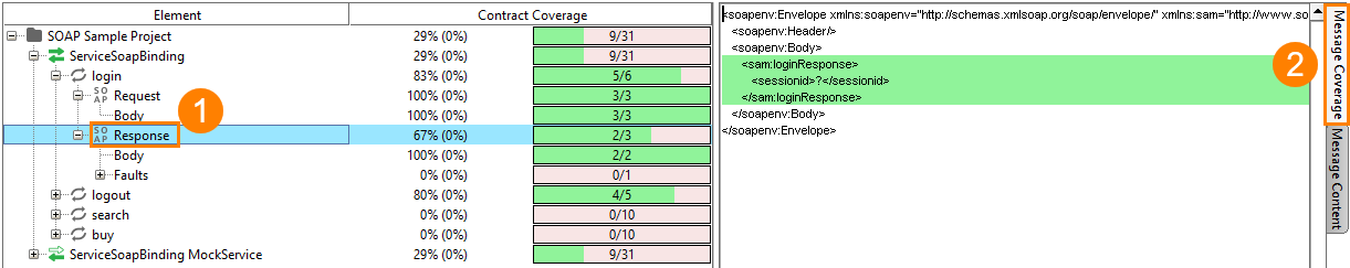 Coverage testing of virtual APIs: WSDL operation coverage