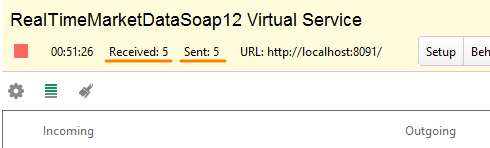 Service virtualization and API testing: Received and sent messages