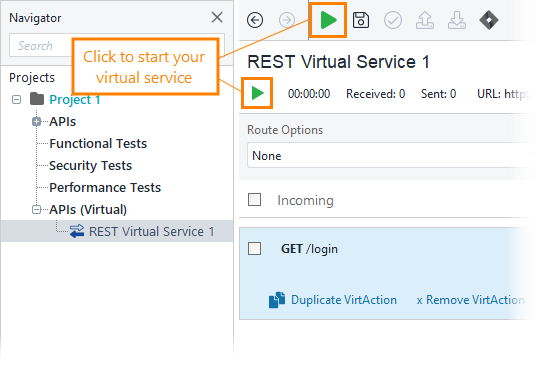 Service virtualization and API testing: Running a virtual service