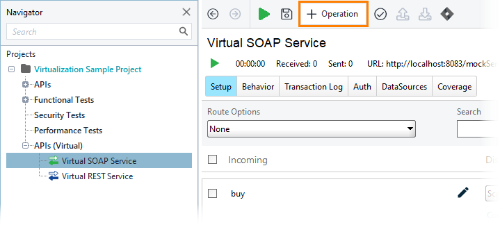 Service virtualization and API testing: Adding a new operation to a SOAP virtual service