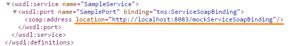 SOAP service virtualization: Virtual service address in the exposed WSDL