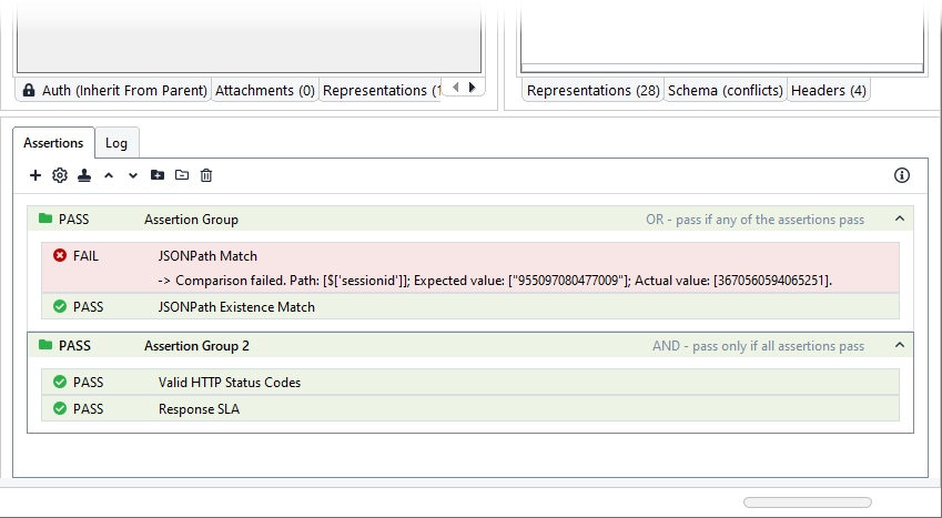Assertion groups ReadyAPI: Assertion groups