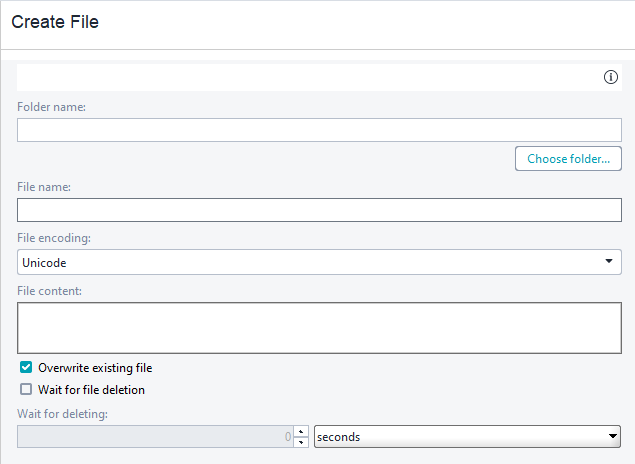 Create the File test step editor Create File test step editor