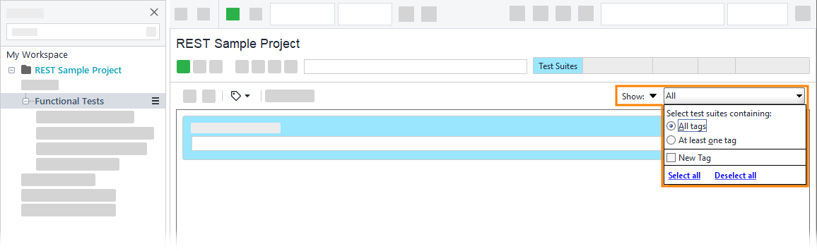 Show test suites Show test suites