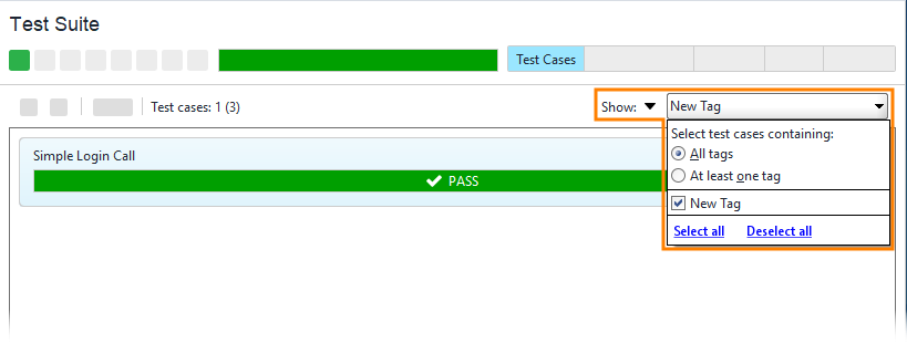 Show test cases