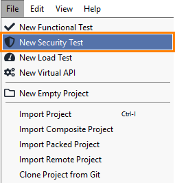 ReadyAPI: Creating a new security test