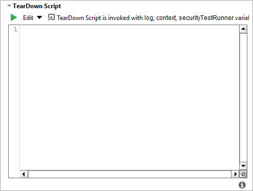 ReadyAPI: The TearDown Script editor ReadyAPI: TearDown Script editor