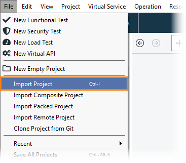 ReadyAPI: Import project