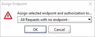The Assign Endpoint dialog