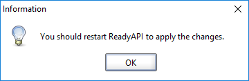 ReadyAPI: Plugin uninstalled – the restart notification 