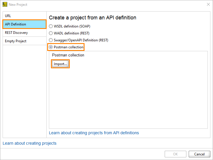ReadyAPI: Importing the Postman collection