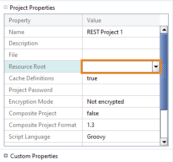 Propect Properties: Clear the Resource Root property