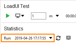 API load testing with ReadyAPI: Run dropdown list