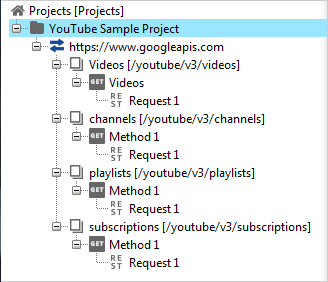 YouTube sample project structure