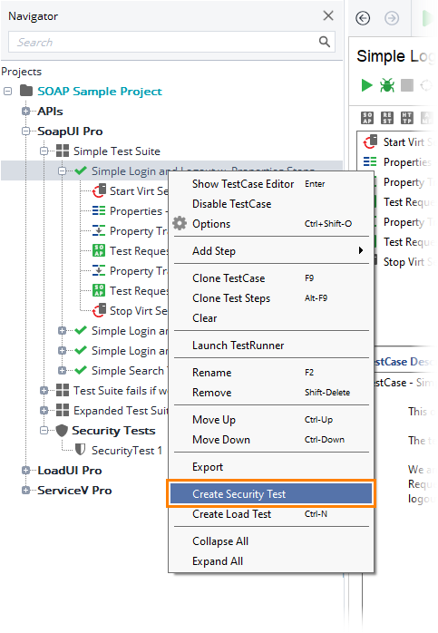 ReadyAPI: The SoapUI context menu