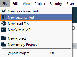 ReadyAPI: Creating a new security test
