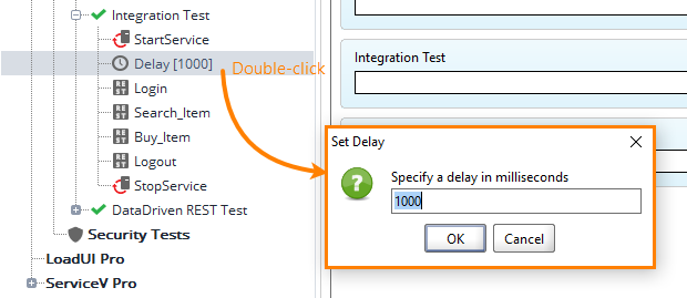 Web service testing with ReadyAPI: Delay properties