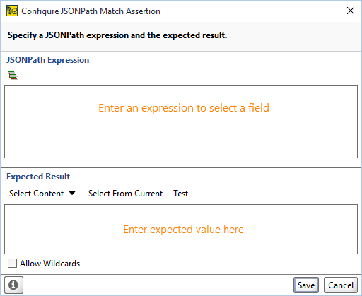 Proeprties of an assertion that verifies JSON responses