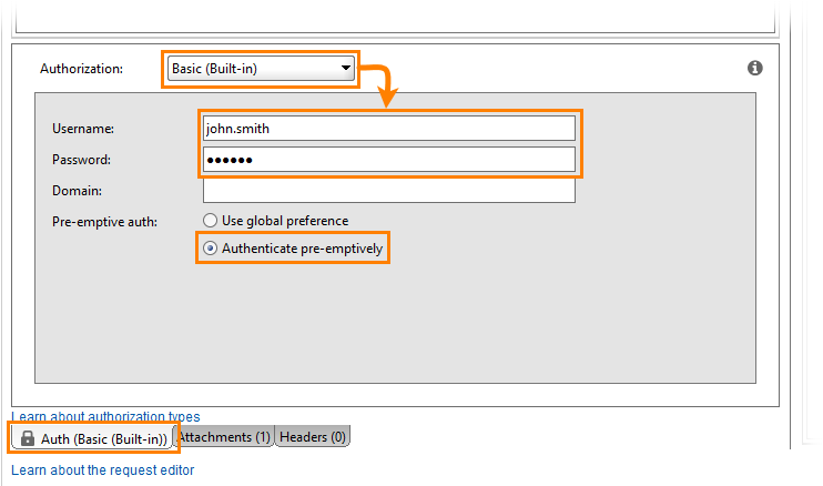 Add authorization Get test job overview in ReadyAPI: Add authorization