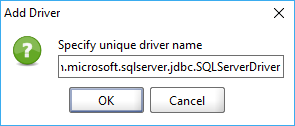 ReadyAPI: Naming the JDBC driver