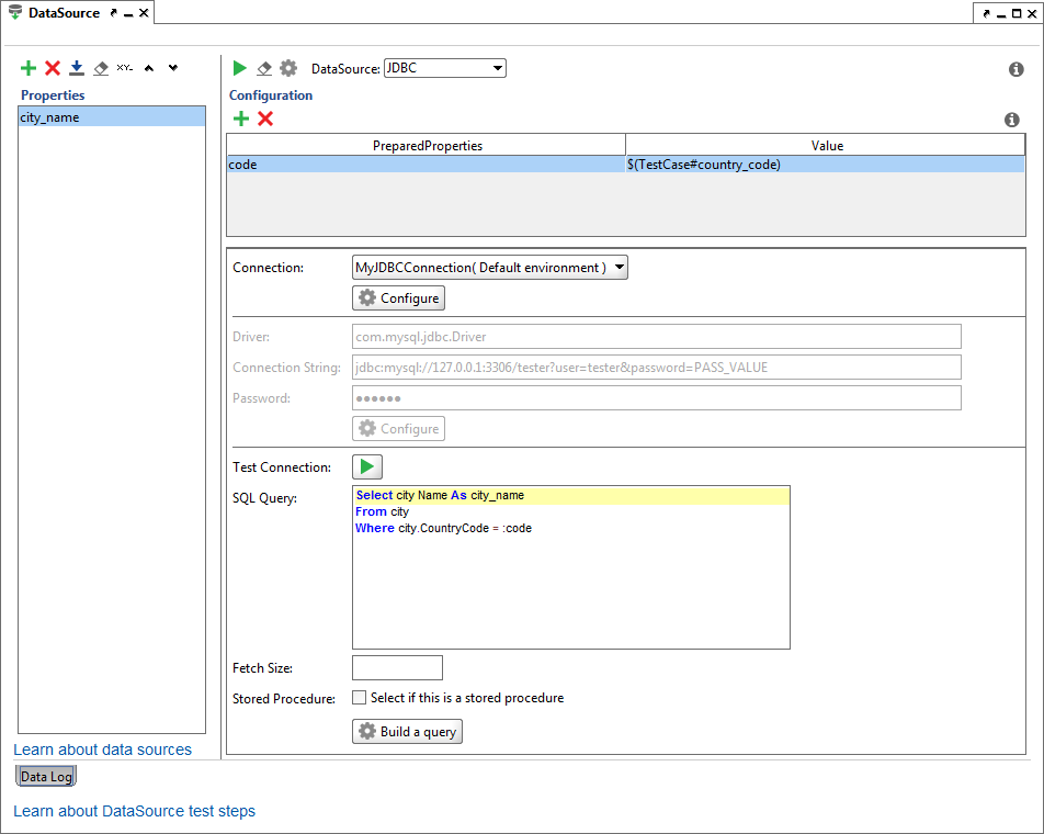 The JDBC data source