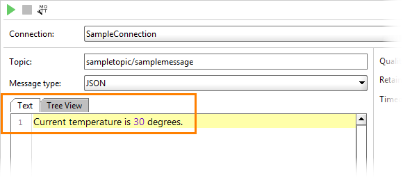 ReadyAPI: Entering a message for the MQTT connection