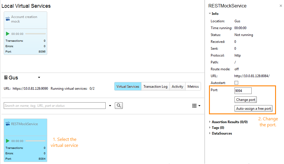 API testing with ReadyAPI: Setting port number for a virtual service on VirtServer