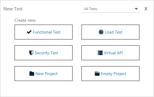 ReadyAPI Interface: New Test Tile
