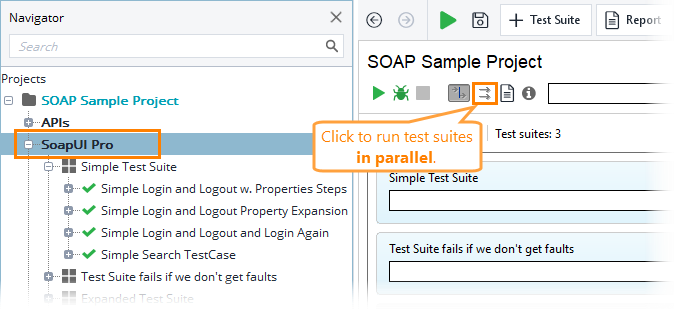 Run test suites in parallel