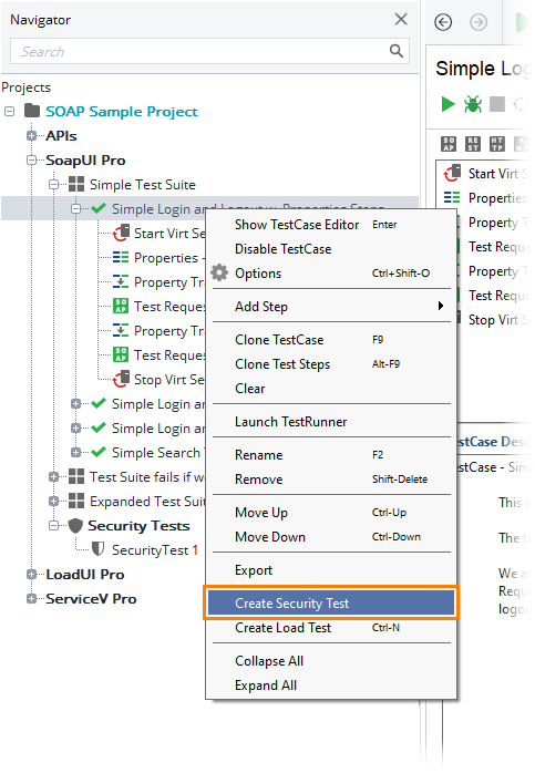ReadyAPI: The SoapUI context menu