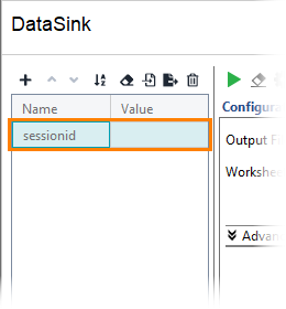 Excel DataSink Example: Adding data sink property