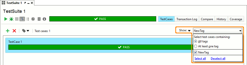 Show test cases