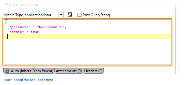 Specifying new user data Managing TestEngine users via API: Specifying new user data