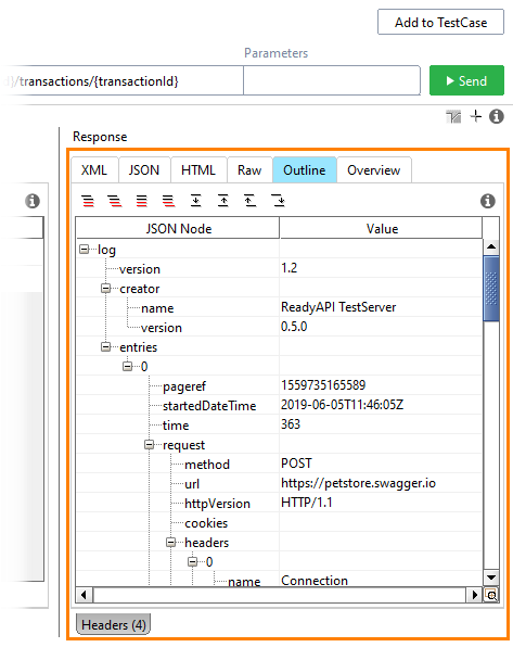 Get a transaction report: View the transaction report