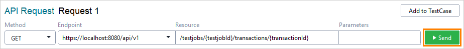 Send the request Get a transaction report: Send the request