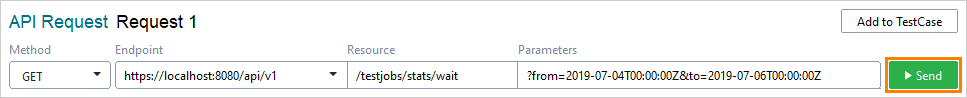 Send the request Get total TestEngine usage statistics: Send the request